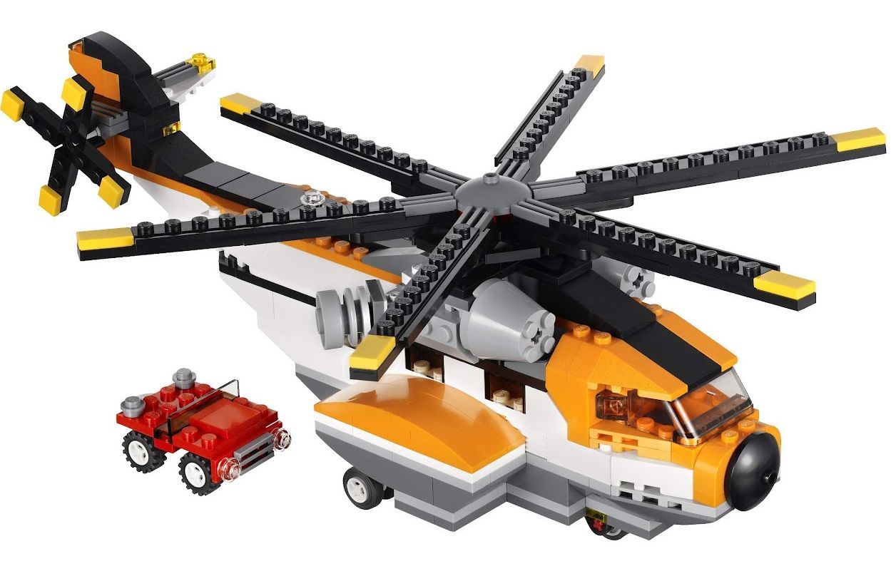 Orange sales lego helicopter