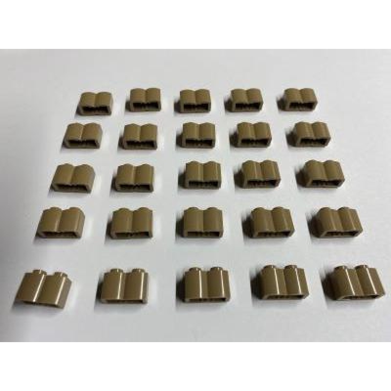 1x2 Stein mit Runddesign - 25 Stück - verschiedene Farben